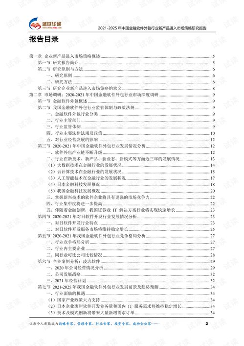 2021-2025年中國金融軟件外包行業新產品市場進入策略研究報告